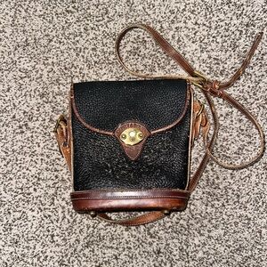 Dooney & Bourke Black and Brown Crossbody Bag